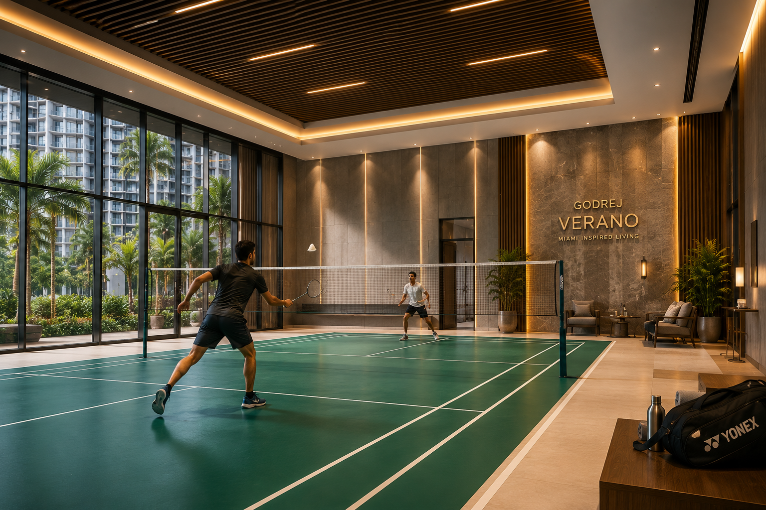 Premium indoor sports facility at DLF The Aralias Gurugram