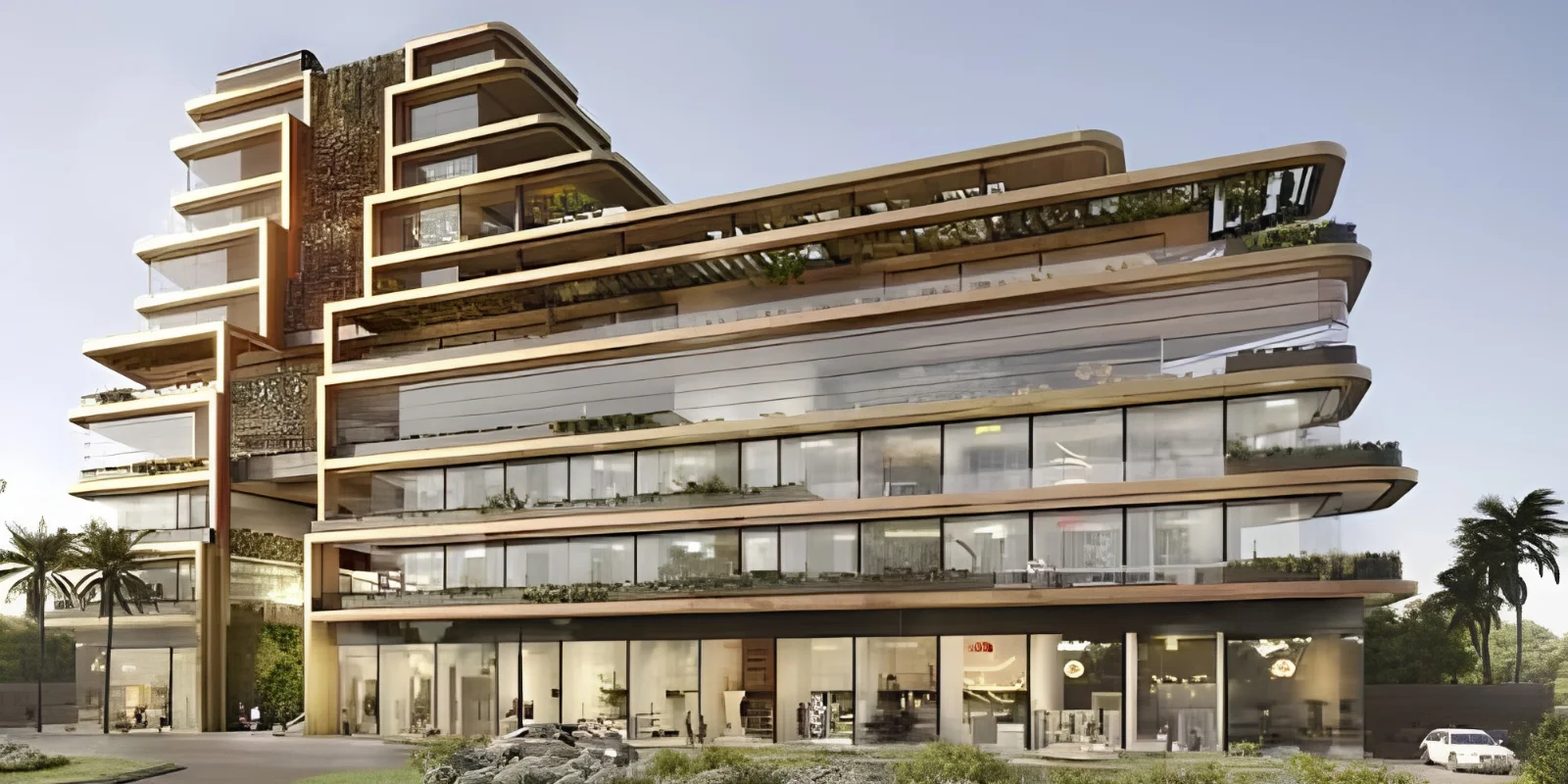Elan Empire luxury interior and exterior perspective 3 in Sector 66 Gurugram