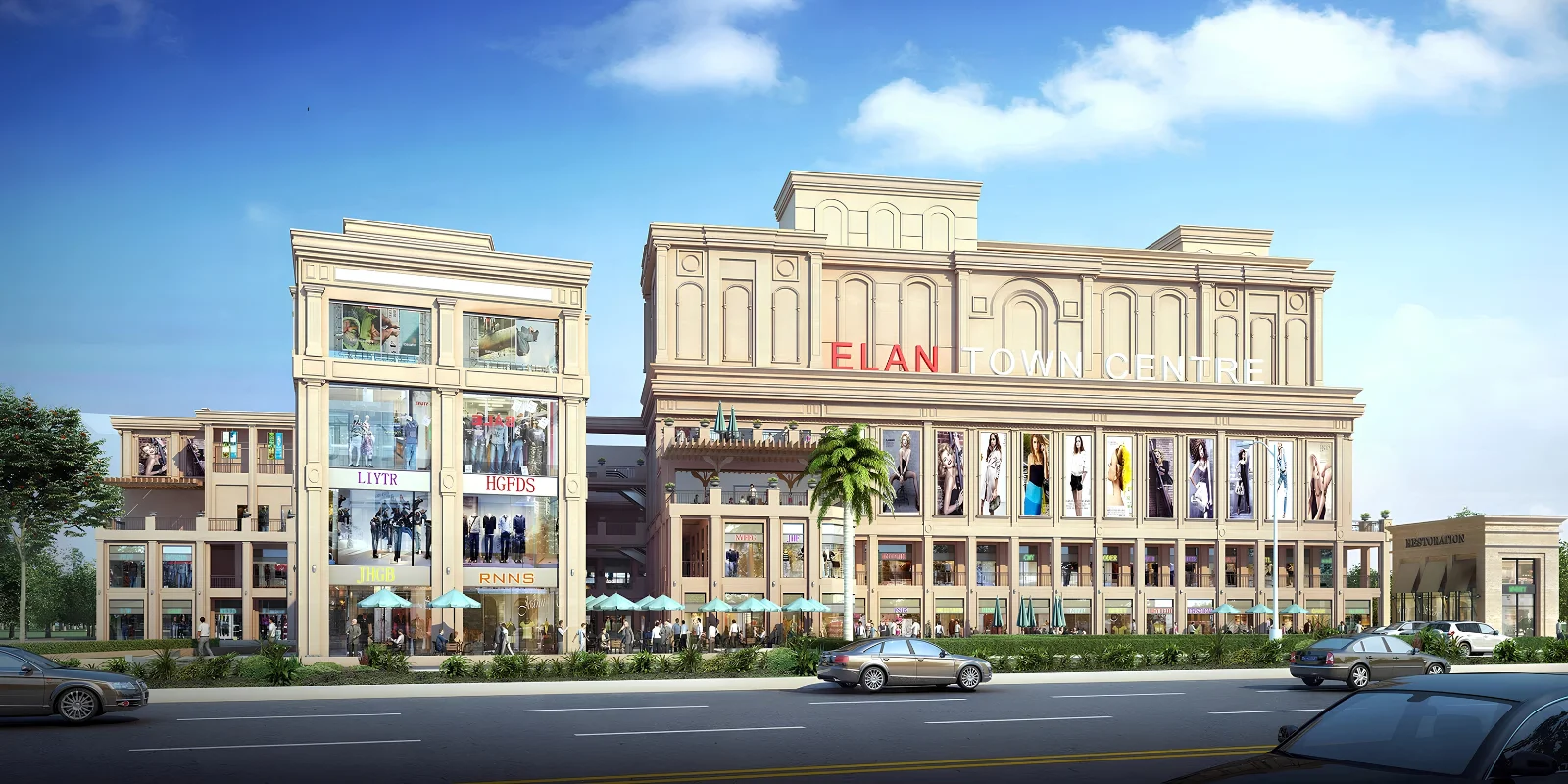 Elan Town Centre luxury interior and exterior perspective 3 in Sector 67 Gurugram