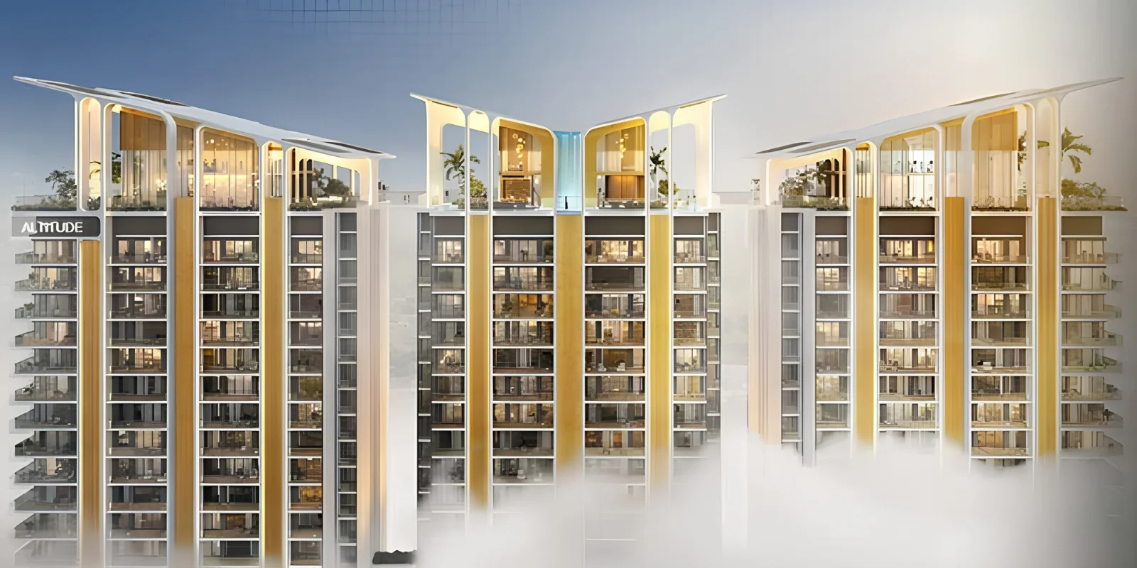 M3M Altitude luxury interior and exterior perspective 2 in Sector 111 Gurugram