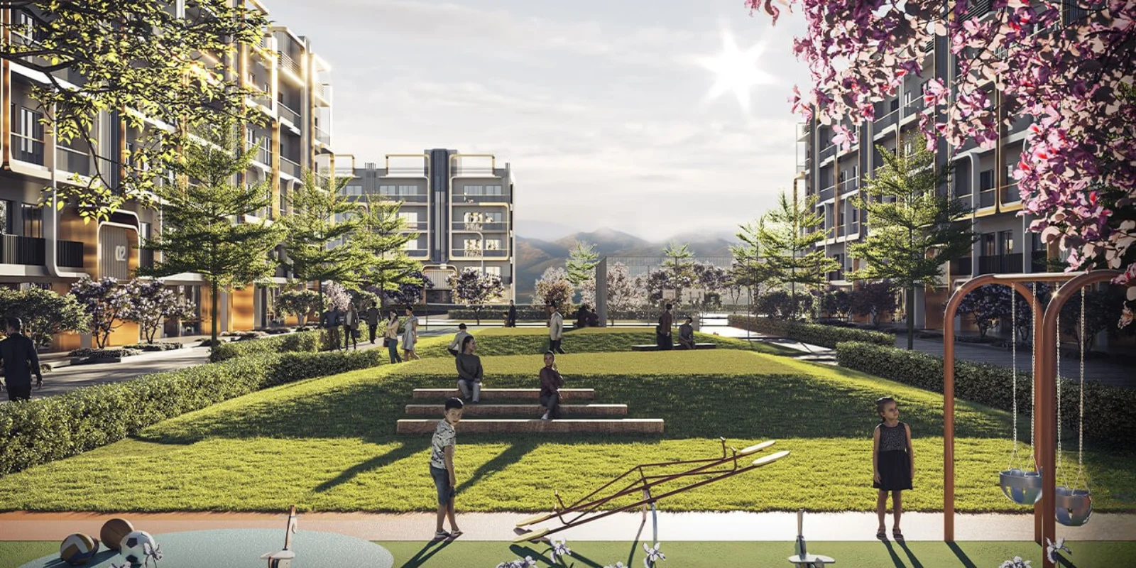 M3M Antalya Hills luxury interior and exterior perspective 3 in Sector 79 Gurugram