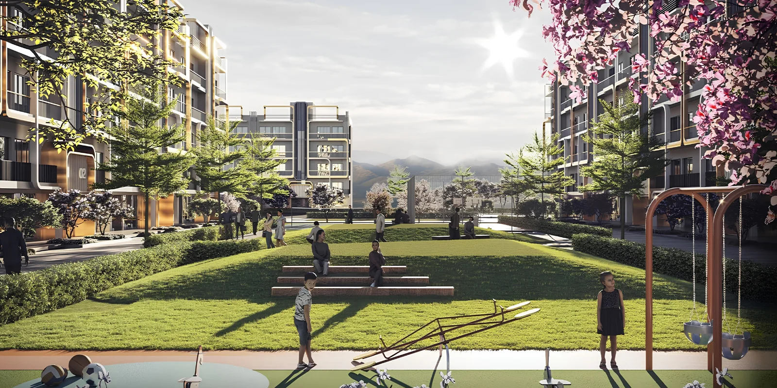 M3M Antalya Hills phase 1 luxury interior and exterior perspective 4 in Sector 79 Gurugram