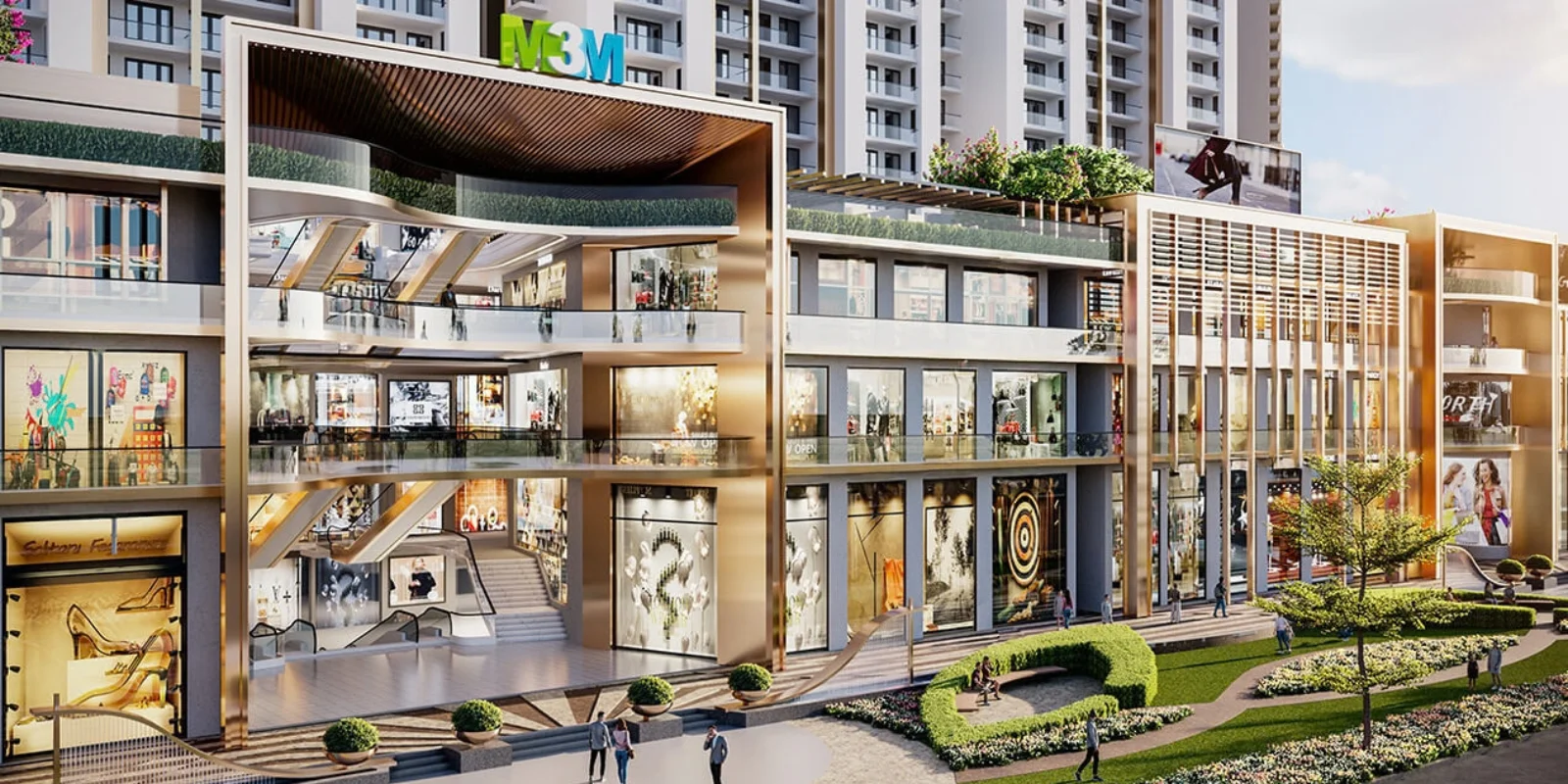 M3M Capital Walk luxury interior and exterior perspective 2 in Sector 113 Gurugram
