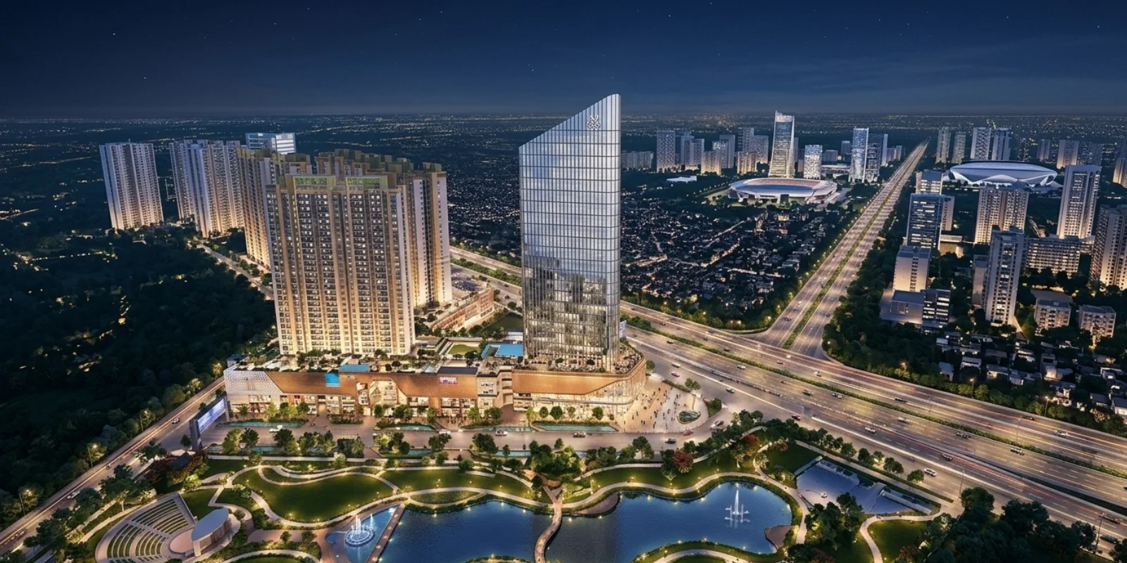 M3M CFC luxury interior and exterior perspective 3 in Sector 113 Gurugram