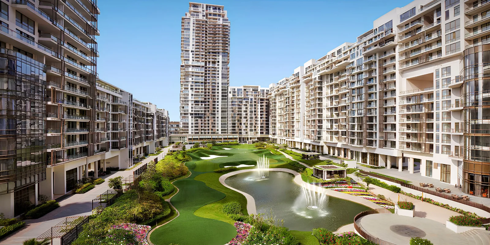 M3M Golf Estate luxury interior and exterior perspective 1 in Sector 65 Gurugram