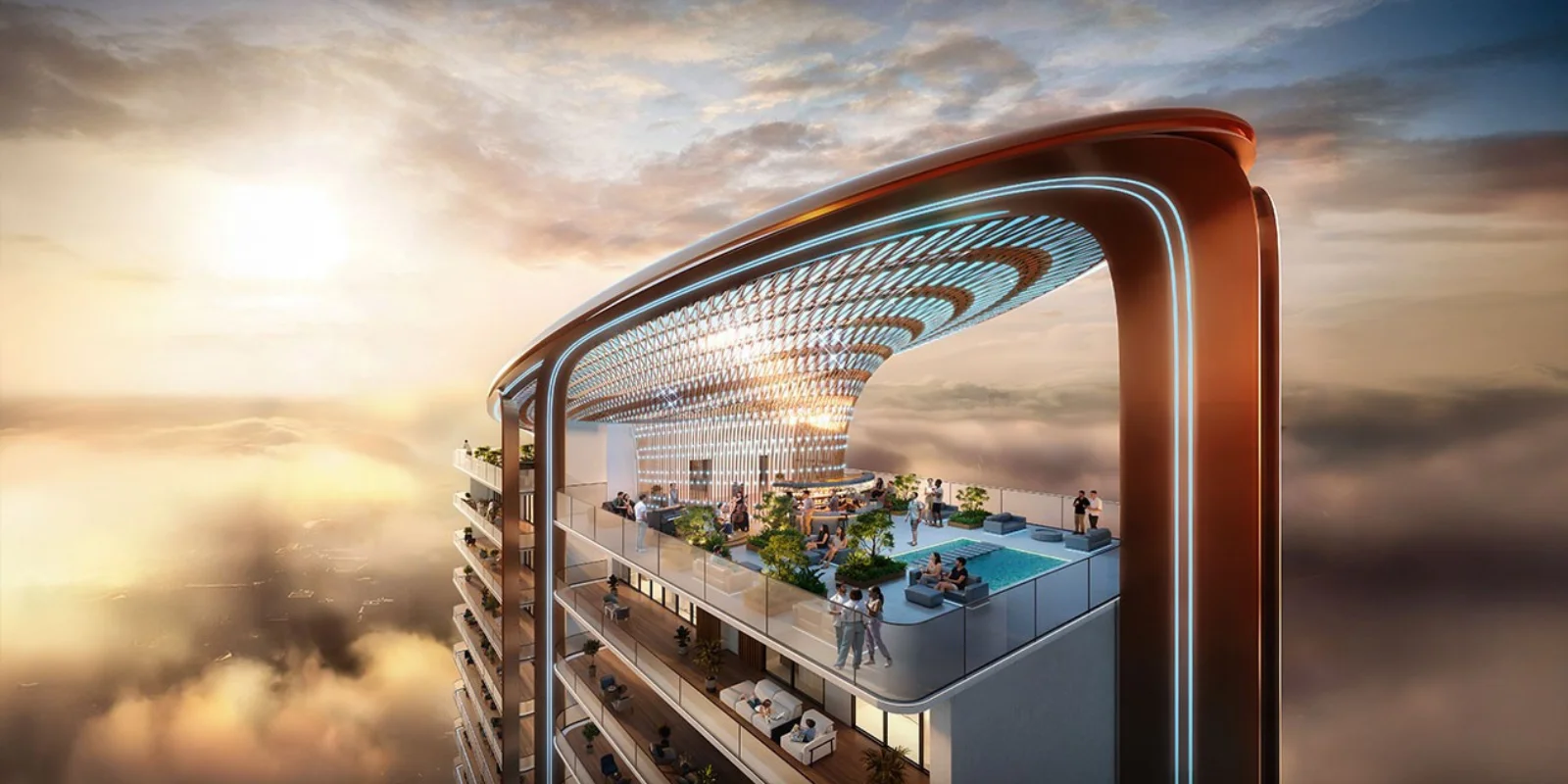 M3M Jacob &amp; Co. luxury interior and exterior perspective 1 in Sector 97 Noida