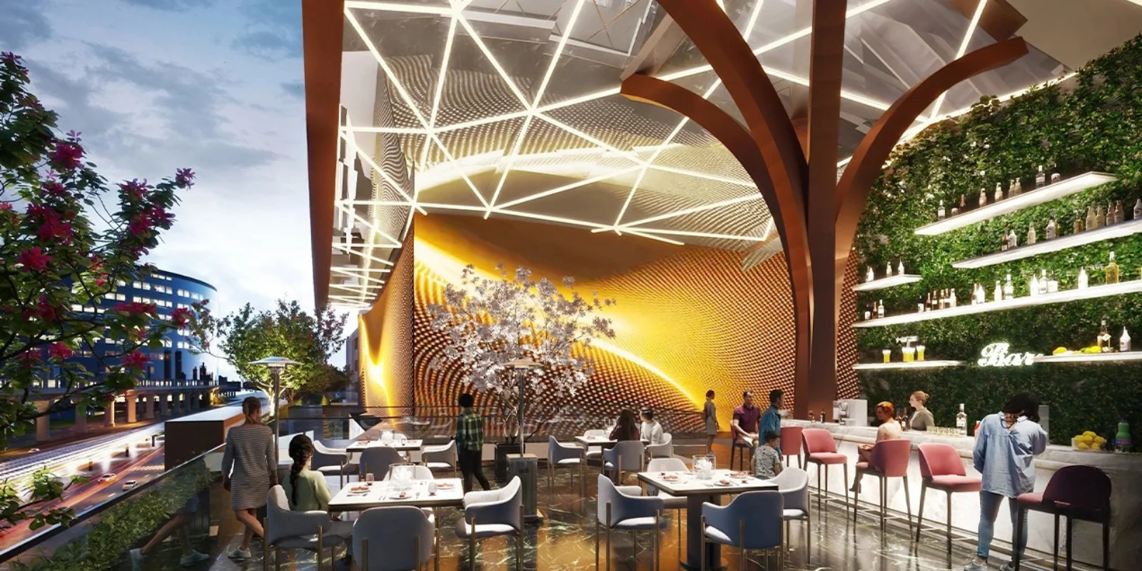 M3M Jewel luxury interior and exterior perspective 3 in Sector 25 Gurugram