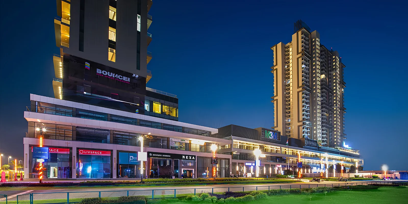 M3M Corner Walk luxury interior and exterior perspective 1 in Sector 74 Gurugram