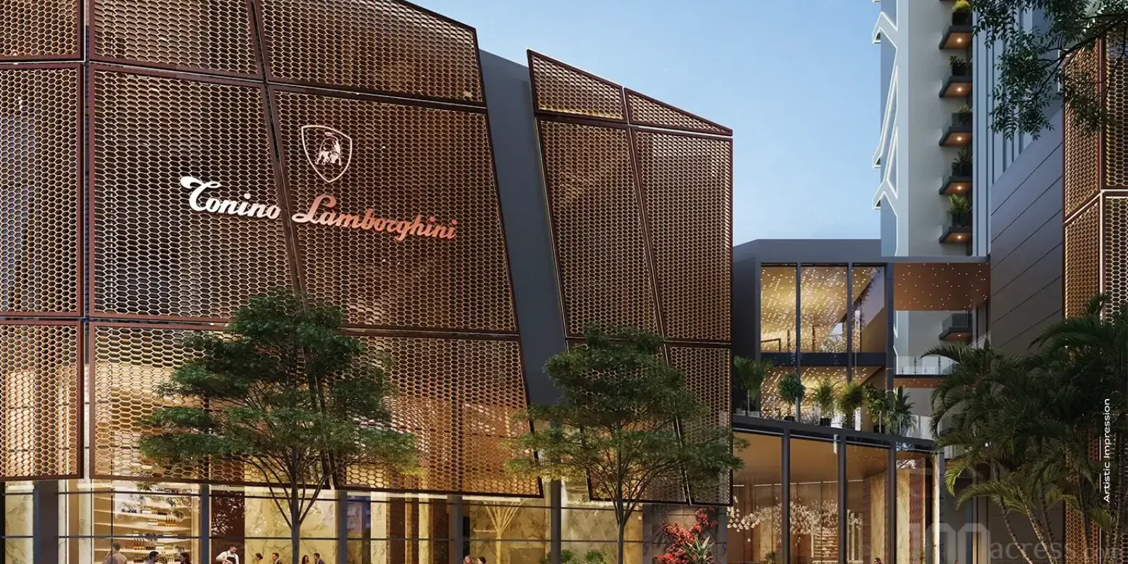 Lamborghini Residences luxury interior and exterior perspective 2 in Sector 71 Gurugram
