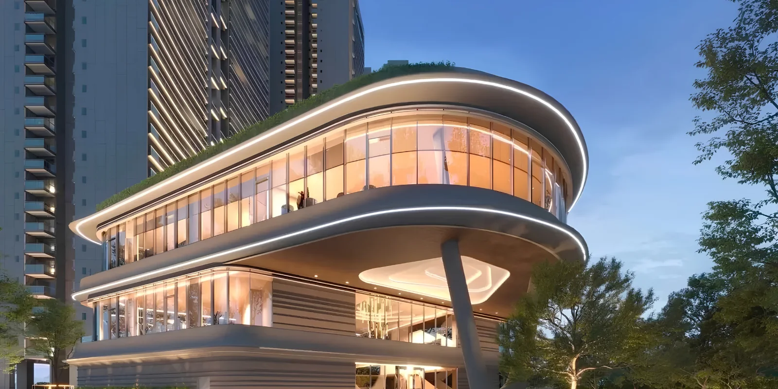 SmartWorld Wellness Residences luxury interior and exterior perspective 2 in Sector 67A Gurugram